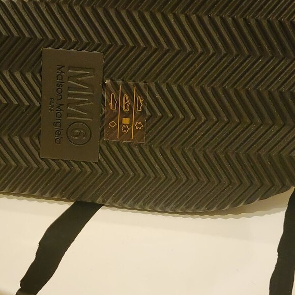 Maison Margiela MM6 Platform High-Top Sneakers Black Size 39 - Suede Logo Print - Picture 3 of 7